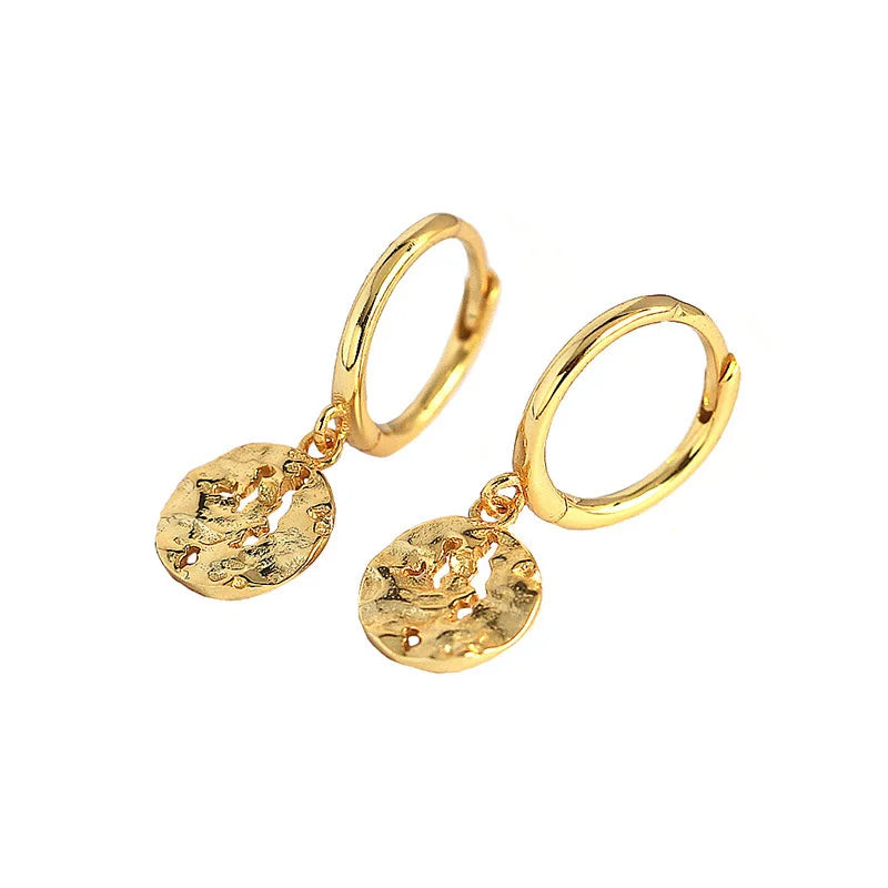 925 Silver Drop Earrings Women Minimalist Gothic Accessories