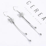 925 Silver Butterfly Tassel Earrings Hollow Design
