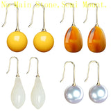 925 Silver Drop Earrings Semi Mount Setting