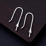 925 Silver Drop Earrings Semi Mount Setting