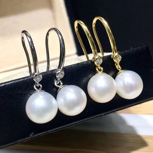 925 Silver Drop Earrings Mountings Findings for Pearls Coral Jade Beads