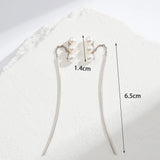 925 Silver Drop Earrings Freshwater Pearl Women Jewelry Party Earring
