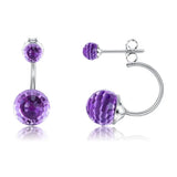 925 Silver Drop Earrings for Women with Austrian Crystal Ball