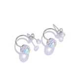 925 Silver Drop Earrings for Women with Austrian Crystal Ball