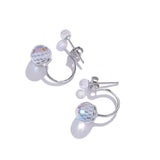925 Silver Drop Earrings for Women with Austrian Crystal Ball