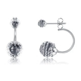 925 Silver Drop Earrings for Women with Austrian Crystal Ball
