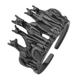 925 Sterling Silver Dog Punk Rings for Women Wedding Jewelry