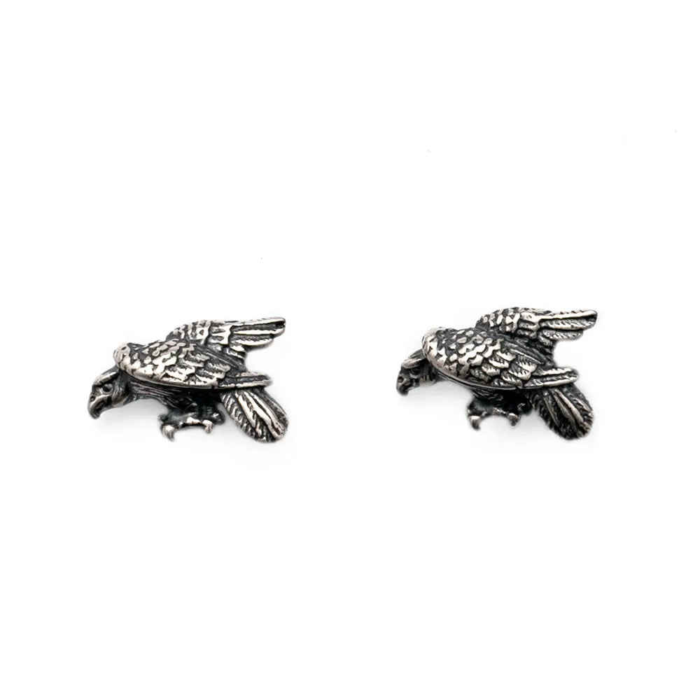 925 Silver Eagle Stud Earrings Vintage Jewelry for Women