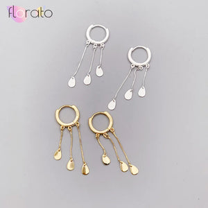 925 Silver Tassel Chain Earrings for Women