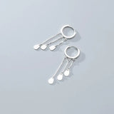 925 Silver Tassel Chain Earrings for Women