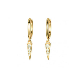 925 Silver Crystal Zircon Minimalist Hoop Earrings
