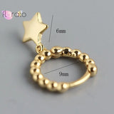 925 Sterling Silver Bead Star Tassel Earrings
