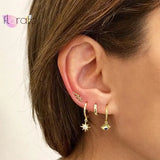 925 Sterling Silver Bead Star Tassel Earrings