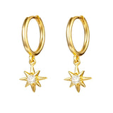 925 Sterling Silver Bead Star Tassel Earrings