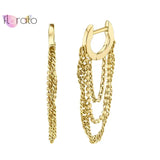 925 Sterling Silver Chain Pendant Hoop Earrings Zircon Jewelry
