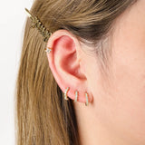 925 Silver Ear Buckle Hoop Earrings Minimalist Jewelry