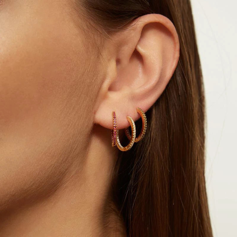 925 Silver Ear Buckle Hoop Earrings Minimalist Jewelry