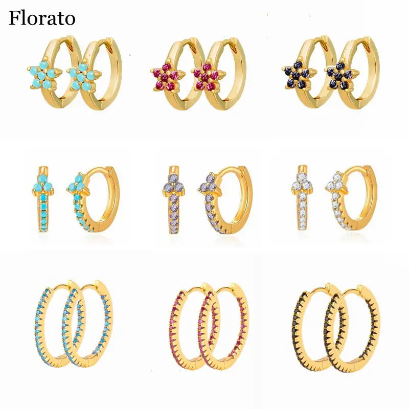 925 Silver Ear Buckle Hoop Earrings Minimalist Jewelry