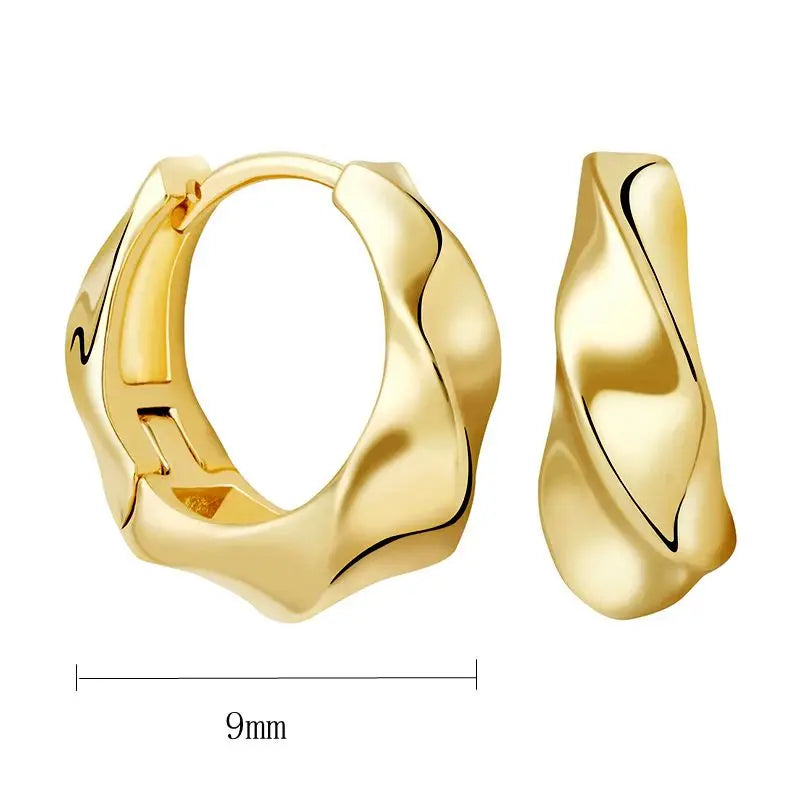 925 Silver Retro Round Hoops Earring for Women