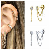 925 Silver Mini Stud Earring Small Zircon Jewelry