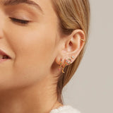 925 Silver Hoop Earrings Set Lightning/Spike/Sun Huggie Earrings
