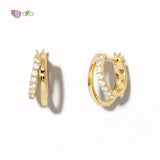 925 Silver Hoop Earrings Minimalist Style for Women