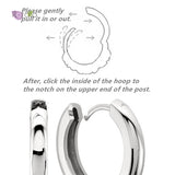 925 Silver Hoop Earrings Minimalist Style for Women