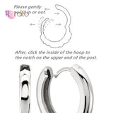 925 Silver Lightning Hoop Earrings for Women
