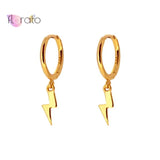 925 Silver Lightning Hoop Earrings for Women
