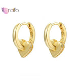 925 Silver Hoop Earrings Sweetheart Star Design