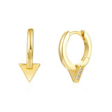 925 Silver Hoop Earrings Sweetheart Star Design