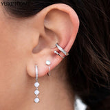 925 Silver Opal Dangle Hoop Earrings Moonstone Party Jewelry