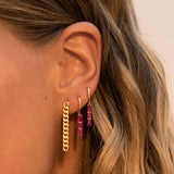 925 Silver Opal Dangle Hoop Earrings Moonstone Party Jewelry