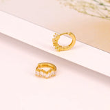 925 Silver Small Hoop Earrings Baguette CZ Huggie Hoops Women Jewelry