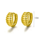 925 Silver Croissant Hoop Earring French Retro Geometric Circle Rock Punk