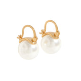 925 Silver Beizhu Pearl Earrings Retro Style Women's Versatile Jewelry