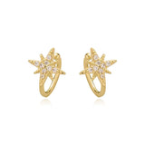 925 Silver Ear Cuff Women Zircon Clip On Earrings Earcuff Without Piercing