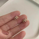 925 Silver Ear Cuff Zircon Clip Earrings Without Piercing Leaf Jewelry