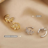 925 Silver Ear Cuff Zircon Clip Earrings without Piercing