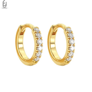 Zircon Hoop Earrings for Women, Sparkly Dwarf