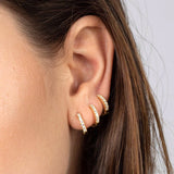Zircon Hoop Earrings for Women, Sparkly Dwarf