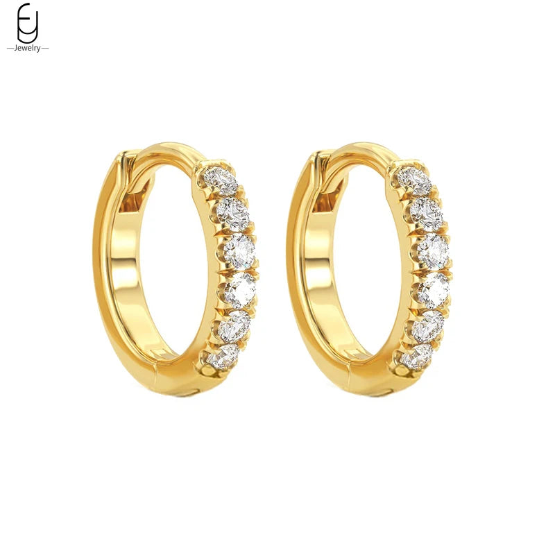 Zircon Hoop Earrings for Women, Sparkly Dwarf