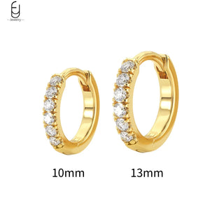 Zircon Hoop Earrings for Women, Sparkly Dwarf