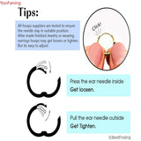 925 Silver Asymmetric Love Hoop Earrings Sweet Heart-Shaped Jewelry