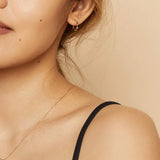 925 Silver Bamboo Big Round Earrings C Circle Charm Stud Party Jewelry