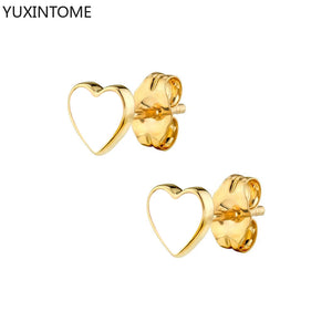 Bohemia Enamel Hoop Earrings Heart Pendant Party Jewelry
