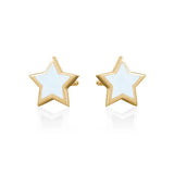 925 Silver Candy Color Star Stud Earrings for Women