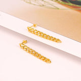 925 Sterling Silver Chain Stud Earrings for Women Geometric Jewelry
