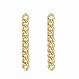 925 Sterling Silver Chain Stud Earrings for Women Geometric Jewelry
