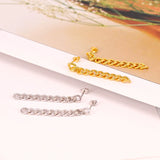 925 Sterling Silver Chain Stud Earrings for Women Geometric Jewelry